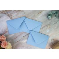 ราคา ซองพรีเมียม ไร้กลิ่นสี สีฟ้า ขนาด 5x7 นิ้ว หนา 120 แกรม!! ทรงยุโรป ซองการ์ดแต่งงาน 50 ใบ (2424183505)