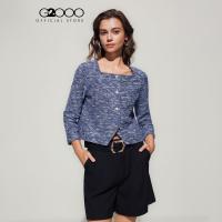 ราคา G2000 เสื้อเบลาส์ผ้ายืดสำหรับผู้หญิง Regular Fit รุ่น 5124375177 NAVY (28236970231)