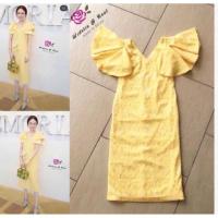 ราคา เดรสสีเหลือง แขนระย้า งานป้าย widelia @Real ❗️Used2❗️ (25166880790)