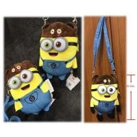 ราคา [25cm.] กระเป๋ามินเนี่ยน *จากญี่ปุ่น* Minions Bob Plushy Shoulder Pouch *This Despicable Me* (ของแท้/นำเข้าญี่ปุ่น) (2219539454)