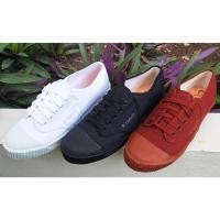 ราคา รองเท้านักเรียน รองเท้าผ้าใบนักเรียนลูกเสือ พละ ขาว ดำ น้ำตาล ยี่ห้อคอนวอย (convoy) ทรงนันยาง ของแท้ 100% (6542831305)