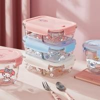 ราคา ʚɞ-ʚɞ Sanrio Melody Cinnamoroll Kitty กล่องข้าวแก้วอุ่นไมโครเวฟสำหรับพนักงานออฟฟิศ (25073915807)
