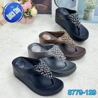 ราคา 8779-129รองเท้าสุขภาพQuick stepพื้นสูง2.5นิ้วพื้นนิ่มใส่สบาย (5288076844)