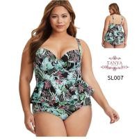 ราคา ชุดว่ายน้ำบิกินี่ทูพีชสาวอวบอ้วนไซส์XL-3XLพร้อมส่ง (5685668189)