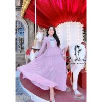 ราคา Sale งานป้าย love ladyพร้อมส่ง 4xเดรสยาวเจ้าหญิงมากๆๆคะงานปักแน่นๆๆแต่งระบายลูกไม้น่ารัก (12618503105)