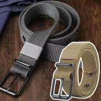 ราคา เข็มขัดเอวสไตล์ใหม่จากผ้าใบสำหรับผู้ชายและผู้หญิง ออกแบบให้มีความยืดหยุ่นและสวมใส่ง่าย มีรูระบายอากาศ พลาสติกหัวเข็มขัด (42909487872)