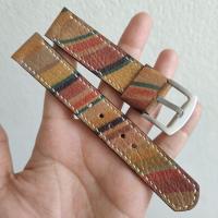 ราคา สายนาฬิกา Paul Smith 20mm. ตัดจากกระเป๋า Paul Smith แท้ แถมสปริงบาร์ (25778075821)