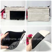 ราคา แท้ Ysl large cotton pouch with pocket ผ้าสีครีม ด้านหน้าเป็นหนังสีดำค่ะ (18851119548)