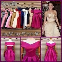 ราคา Minidress ออกงาน ทรงปาดไหล่ ผ้าไหมยืด สีเทาเข้ม (8418099)