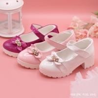 ราคา รองเท้าคัทชูแฟชั่น ส้นสูง สำหรับเด็กผู้หญิง รุ่น 006 สีชมพูบานเย็น, ชมพู, ขาว ไซส์ 31-36 (7181102707)