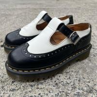 ราคา Dr.Martens DEMIZE Black/White รองเท้าหนังสีขาวดำ มือสองของแท้ (26661022022)