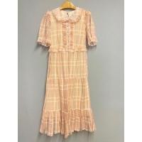 ราคา เดรสยาว คอปก ลายสก๊อตสีส้มพาสเทล ป้าย : PPW (23580453719)