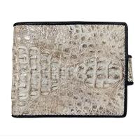 ราคา กระเป๋าสตางค์ผู้ชายหนังจระเข้ ใบสั้น ยี่่ห้อ River รุ่น2พับโบว์ หนังจระเข้แท้ 100% สีขาว หนังเงางาม มีซิป ใหม่ ราคาถูก (28373787321)