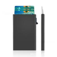 ราคา กระเป๋าใส่บัตรเครดิตกล่องอลูมิเนียมป้องกันการโจรกรรมวัสดุอลูมิเนียมการบิน RFID ป้องกันแม่เหล็กอลูมิเนียมโลหะผสมสังกะสีกระเป๋าใส่บัตรโลหะ (24237982732)