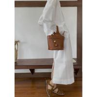 ราคา DTALES Bonsai กระเป๋าหนังแท้ทรงถัง น่ารักมาก หนังวัวสีฟอกฝาด นิ่มลื่น น้ำหนักเบา สะพายข้างได้ (27400866247)