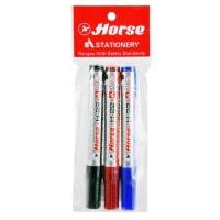 ราคา ปากกาไวท์บอร์ด (แพ็ค 3 ด้าม) คละสี ตราม้า H-22 (2699382415)