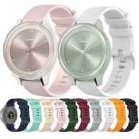 ราคา สายนาฬิกาข้อมือซิลิโคน 20 มม. สําหรับ Garmin Vivomove Trend Sport Style สําหรับ Garmin Venu SQ Venu 2 Plus (24061971034)