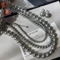 ราคา ของแท้ สร้อยคอ มุก สีเทา ทองคําขาว เงิน เทา ตาฮิติ สร้อยคอมุก สีดํา ผู้หญิง สไตล์ใหม่ สร้อยคอมุก (24119746182)