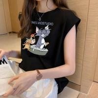 ราคา เสื้อกล้ามแขนกุด ลายทอม-เจอรี่อาบน้ำ ใส่ได้ทั้งหญิงและชาย ผ้าcotton ทรงหลวมใส่สบาย สไตล์เกาหลีB88035 (26558892081)