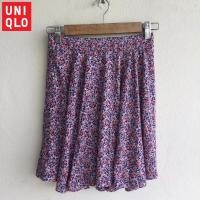 ราคา กระโปรงสั้น หลากสี ลายดอก UNIQLO (21365307877)