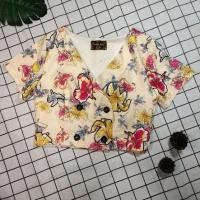 ราคา ชุดเซ็ทมือ2 เสื้อครอป + กางเกง แบรนด์แท้ Orange juiceไซส์ L (18027023728)