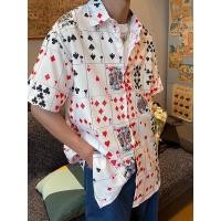 ราคา เสื้อเชิ้ตทรงโอเวอร์ไซส์พิมพ์ลายไพ่ (27763613895)