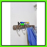 ราคา GANTUNGAN ไม้แขวนเสื้อติดผนัง 6 ตะขอหนา / หมวกแก๊ปสแตนเลส เสื้อผ้ากางเกงแข็งแรงและทนทาน (27065233493)