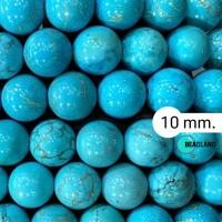 ราคา ุ10 มิล เทอร์ควอยซ์ฮาวไลท์ หินสี หินนำโชค หินมงคล หินเส้นยาว หินแบ่งขาย หินร้อยสร้อย กำไล by ฺBeadland (24550586603)