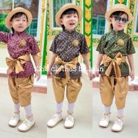 ราคา ชุดไทยเด็กชาย ชุดเซ็ต 3 ชิ้น เสื้อผ้าคอตตอลพิมพ์ลาย โจงกระเบน และผ้าคาดเอว ผ้านิ่มใส่สบาย (24695491136)