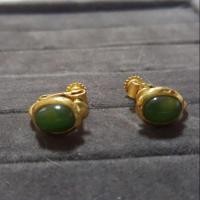 ราคา ต่างหูหยกแท้ (Natural nephire jade) (791565855)