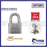 ราคา กุญแจสแตนเลส AMAN 40 มม. / ล็อคทองเหลือง กุญแจสแตนเลส กะรัต (18680136775)