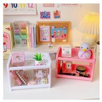 ราคา ชั้นวางของพลาสติก ชั้นวางของมินิมอล ชั้นวางเครื่องสำอาง ชั้นวางของพลาสติก2ชั้น ชั้นวางของบนโต๊ะ (12222949707)
