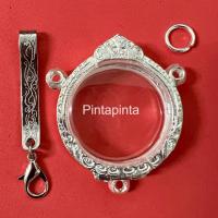 ราคา (แถมแหนบ)ตลับพระ กรอบพระ กรอบเงิน จี้ใส่พระ ตลับเงินใส่เหรียญทรงกลมแบบ3ห่วง (3592544543)