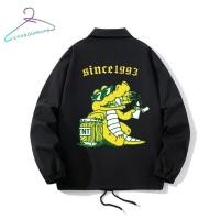 ราคา BUTTON KAKI JACKET/เสื้อแจ็คเก็ตสีดําพิมพ์ลาย CROCODILE ,แบรนด์ท้องถิ่น,1993CLOTHININGG (41758837756)