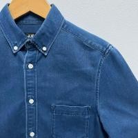 ราคา เสื้อเชิ้ต H&m แขนยาว สียีนส์เข้ม Size Xs อก 35-36 (43000785968)