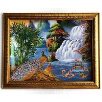 ราคา กรอบรูปกระจกนกยูงน้ำตก ปลาคาร์ฟ ค้าขาย มั่งมี ศรี สุข ของขวัญขึ้นบ้านใหม่ ภาพติดผนัง เสริมฮวงจุ้ย หน้าที่การงาน (14650018871)