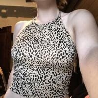 ราคา Brandy Melville Leopard Halter Top (11201343571)