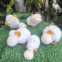 ราคา ตุ๊กตารูปปั้นครอบครัวแกะขนาดเล็กแต่งบ้านแต่งสวนมี2แบบ (42103013736)