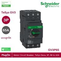 ราคา Schneider Electric - มอเตอร์ Protection (MPCB) Motor circuit breaker, TeSys GV3, 3P, 48 - 65 A_GV3P65 ร้าน PlugOn (8982533899)