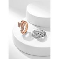 ราคา คุณภาพสูง V Gold แหวนหัวงูแหวนรูปงูแหวนฤดูใบไม้ผลิรูปงู Niche High-End 18k คู่แหวนงู (28134044928)