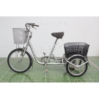 ราคา จักรยานสามล้อญี่ปุ่น - ล้อ 20 / 16 นิ้ว - ไม่มีเกียร์ - สีเงิน [จักรยานมือสอง] (14974580845)