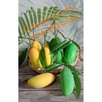 ราคา โมเดลผัก ผลไม้ปลอม มะม่วงดิบและสุก ราคา/1ลูก (8651297237)