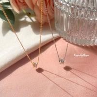 ราคา Kissmebythesun - Valen Necklace | สร้อยคอจี้เพชรวงล้อ ชุบทองคำขาว 14k (22176060450)