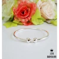 ราคา กำไลหัวใจเงินแท้หนัก 2 สลึง (5119279041)