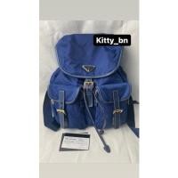 ราคา Used✨ Prada blue tessuto nylon zainetto backpack (15549922810)