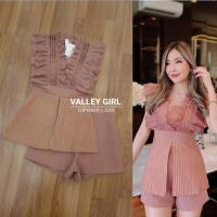 ราคา ชุดเซท เสื้อ+กางเกง งานป้าย Valley girl ไซค์ L (16862304641)