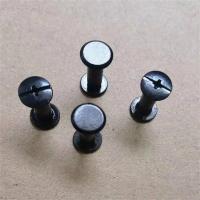 ราคา 100pcs/lot Black Book Screw m5*4/5/6/8/10/12/15/18/20mm steel with black Chicago Screws Snap Rivet Photo Album Screw (27671063931)