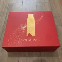 ราคา กล่องแม่เหล็ก กล่อง แบรนด์ CLARINS ของแท้ กล่องเครื่องสำอาง สภาพสวย สีขาวแดง เอกลักษณ์ของแบรนด์ สภาพใหม่ Limited edition (19472131544)