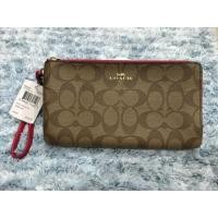 ราคา Coach 2 ซิป L สี Bright Pink ของแท้ % (2869753319)