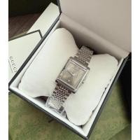 ราคา NewGUCCI Women's Watch Stainless Steel ขนาด 28 mm. รวมเม็ดมะยม ราคาดีมากก อปก. กล่อง หมอน ใบรับประกันราคาดีมากกกก (25743619046)